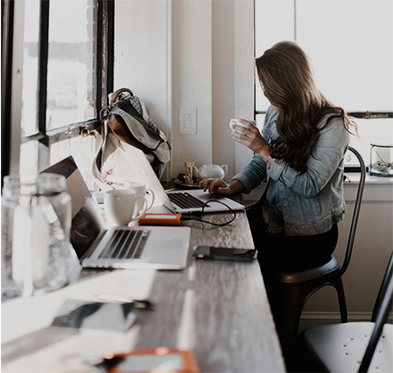 image of woman working